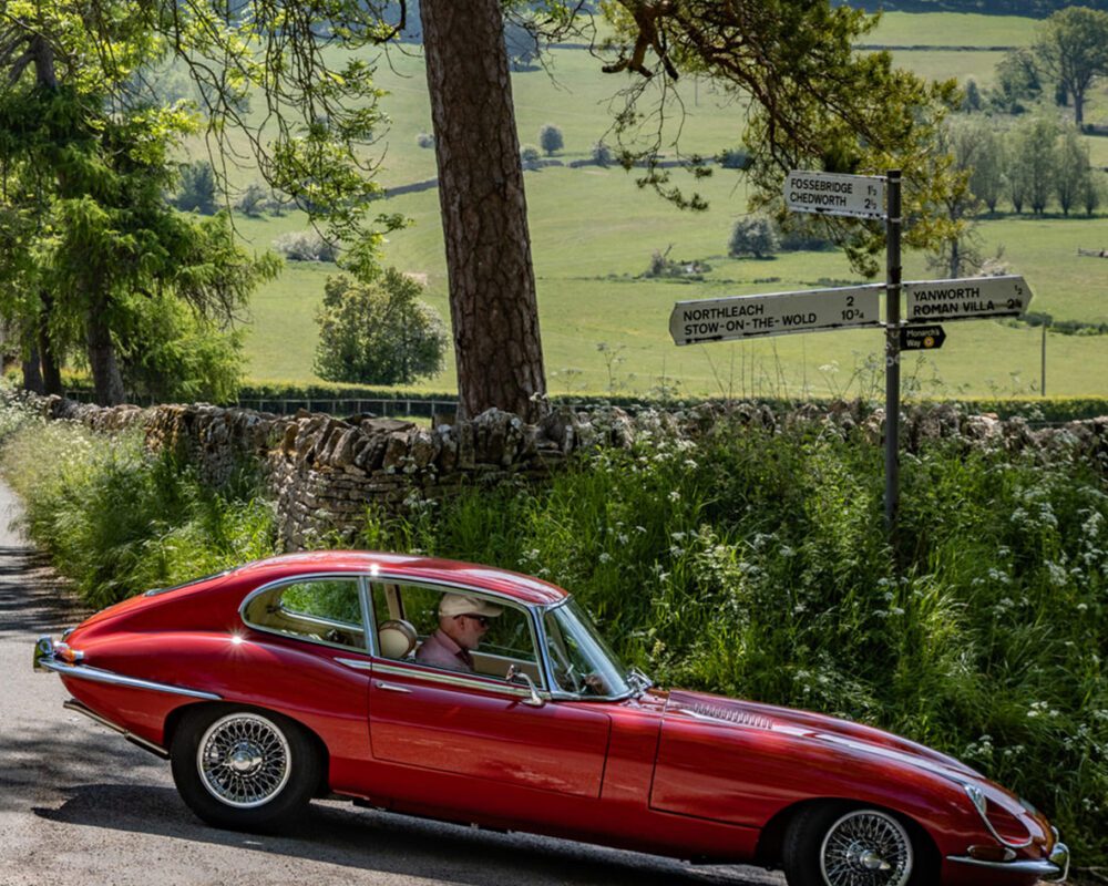 Jaguar Series 1.5 E Type for hire route guide